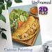 Vietnamese Shrimp Crepe Painting Poster, Vibrant Realistic Oil Painting Style Poster, Detailed Savory Food Artwork Ideal For Restaurant, Kitchen_maomaolike.com