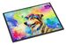 Collie Hippie Dawg Doormat Front Door Mat Indoor Outdoor Rugs For Entryway, Non Slip Washable Low Pile, 24H X 36W_maomaolike.com