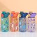 1pc 600Ml Student Sippy Cup Water Bottles Creative Cartoon Feeding With Straws And Lids Spill Proof Portable Beverage_maomaolike.com