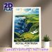 Royal Portrush Golf Club Painting Poster, Vibrant Retro Coastal Golf Course Scene Poster, Scenic Golf Landscape Decor, Ideal For Home, Golf_maomaolike.com