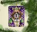 Saint Bernard King Of Mardi Gras Porcelain Ornament Christmas Tree Hanging Decorations For Home Christmas Holiday, Rectangle, Gift, Multicolor_maomaolike.com