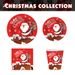 Christmas Party Supplies Paper Plates, 50pcs Table Decorations Christmas Disposable Dinnerware Set Includes Paper Plates Napkins Cup Serves 10 For Xmas Holiday Party Supplies_maomaolike.com