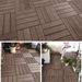 12"x12" Square Outdoor Square Teak Deck Tiles, 6PCS Patio Interlocking Flooring Tiles, Brown_maomaolike.com