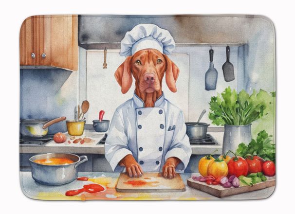 Vizsla The Chef Memory Foam Kitchen Mat Machine Washable Anti-Fatigue Mat Cushion Comfort Bath Mat Or Kitchen Rug_maomaolike.com