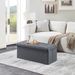 Folding Storage Ottoman Bench, Ottoman Foot Rest, End Of Bed Bench, Storage Chest, For Living Room, Bedroom, Entryway, 35 Inches, Gray_maomaolike.com