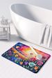 Lisianthus In Color Memory Foam Kitchen Mat Machine Washable Anti-Fatigue Mat Cushion Comfort Bath Mat Or Kitchen Rug_maomaolike.com
