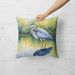 Blue Heron Stalking Prey Throw Pillow Machine Washable, Indoor Outdoor Decorative Pillow For Couch, Bed Or Patio, 18Hx18W_maomaolike.com