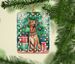 Rhodesian Ridgeback Christmas Porcelain Ornament Christmas Tree Hanging Decorations For Home Christmas Holiday, Rectangle, Gift, Multicolor_maomaolike.com