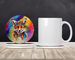Hippie Animal Fox Large Sandstone Coasters Pack Of 4 Absorbent Round Coasters Decor Gifts For Men Or Women, 4 In, Multicolor_maomaolike.com