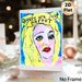 Stylized Portrait Painting Poster, Vibrant Bold Hand-painted Face Poster, Eye-catching Colorful Artistic Decor For Bedroom And Living Room Wall_maomaolike.com