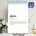 Darts Definition Painting Poster, Minimalist Typographic Text Poster, Clear Darts Term Description, Ideal For Game Rooms, Bars And Home Wall Decor_maomaolike.com