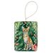 Savannah Cat By The Christmas Tree Porcelain Ornament Christmas Tree Hanging Decorations For Home Christmas Holiday, Rectangle, Gift, Multicolor_maomaolike.com
