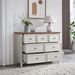 Modern 6 Drawers Dresser 6 Drawers Cabinet,Chest Of Drawers Closet Organizers And Storage Clothes Storage Drawers Cabinet For Living Room, Farmhouse Dresser Organizer BEIGE_maomaolike.com