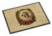 Saluki Christmas Flowers Doormat Front Door Mat Indoor Outdoor Rugs For Entryway, Non Slip Washable Low Pile, 24H X 36W_maomaolike.com