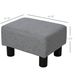 Ottoman Foot Rest, Small Foot Stool With Linen Fabric Upholstery And Plastic Legs, Cube Ottoman_maomaolike.com