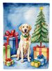 Yellow Labrador Retriever Christmas Reindeer House Flag Large Porch Sleeve Pole Decorative Outside Yard Banner Artwork Wall Hanging, Polyester, House Size, Multicolor_maomaolike.com