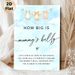 Baby Shower "How Big Is Mommy's Belly" Painting Poster, Soft Watercolor Onesie Design Poster, Interactive Game Sign For Baby Shower Party Events_maomaolike.com