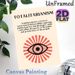 Symbolic Eye Themed Painting Poster, Minimalist Graphic With Red Radiating Accents And Concise Text Poster, Thought-provoking Wall Decor Suitable For_maomaolike.com