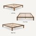 Solid Wood Adjustable Bed, Queen Size Japanese Joinery Bed With Head Elevation, 1200 Lbs Capacity, Rustic & Mid-Century Modern Design, Rubberwood Platform Bed, Easy Assembly, Walnut_maomaolike.com