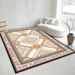 Living Room Rug Large Size Gorgeous Gold Frame Design Bedroom Rug Plush Thickened Machine Washable Thickened Underlay Interior Decorative Rug_maomaolike.com