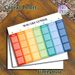 Spanish Weekly Routine Painting Poster, Vibrant Rainbow Grid-style Planner Poster, Clear Structured Layout To Organize Weekly Schedules, Ideal For_maomaolike.com