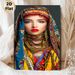 Ethnic Style Woman Painting Poster, Vibrant Exotic Ethnic Portrait Poster, Eye-catching Cultural Art Decor For Living Room, Bedroom And Gallery Space_maomaolike.com