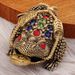 Brass Hollow Three-Legged Living Room Study Retro Inlaid Diamond Decoration Money-Biting Golden Toad Ornament Metal Craft_maomaolike.com
