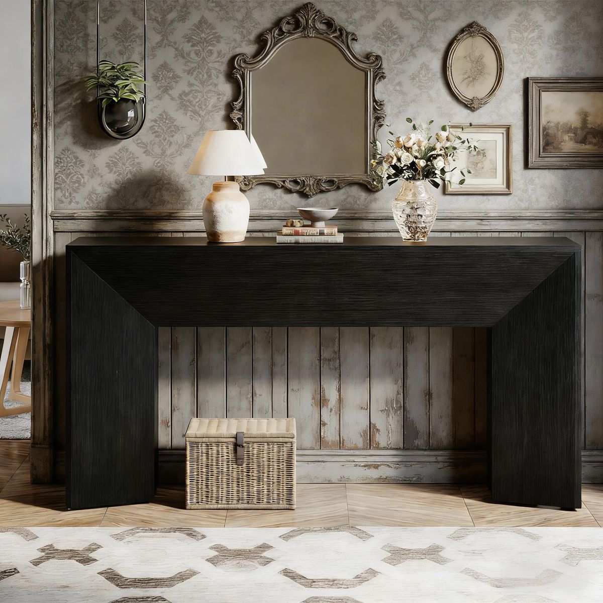 Console Table, Wooden Sofa Table Hallway Foyer Table_maomaolike.com