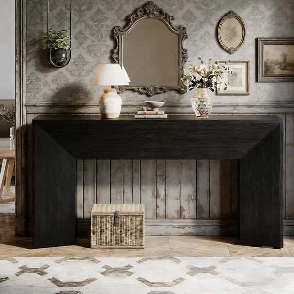 Console Table, Wooden Sofa Table Hallway Foyer Table_maomaolike.com
