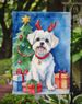Maltese Christmas Reindeer Garden Flag Mailbox Flag Decorative Yard Flag Banner Outside Patio Artwork Yard Flower Beds, Garden Size, Multicolor_maomaolike.com