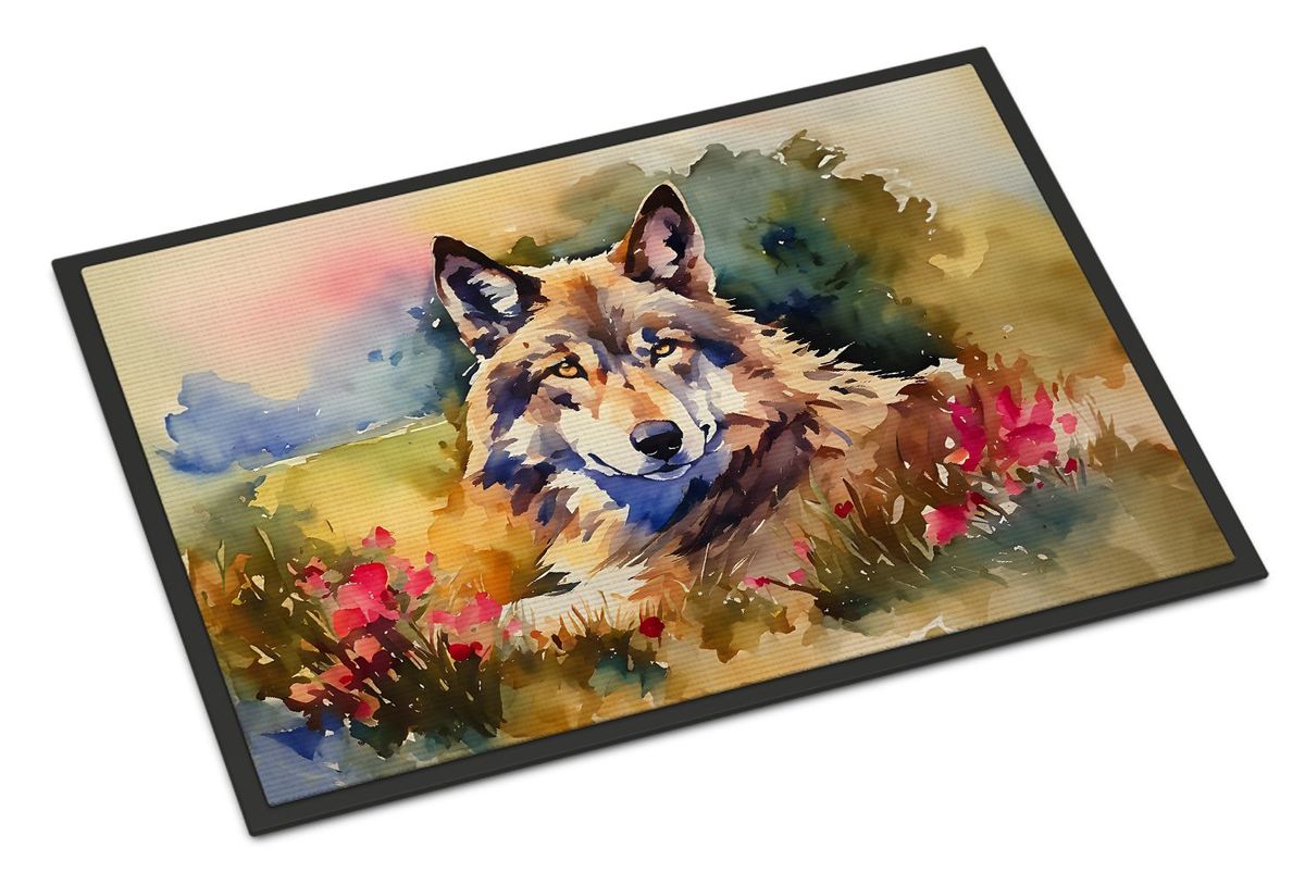Wolves Wolf Doormat Front Door Mat Indoor Outdoor Rugs For Entryway, Non Slip Washable Low Pile, 24H X 36W_maomaolike.com