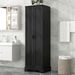 Storage Cabinet With Two Doors For Bathroom, Office, Adjustable Shelf, MDF Board_maomaolike.com