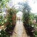 Metal Garden Arch With Two Plant Stands 79.5'' Wide X 86.6'' High Climbing Plants Support Rose Arch Outdoor Black_maomaolike.com
