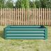 Metal Raised Garden Bed, Rectangle Raised Planter 4×2×1ft For Flowers Plants, Vegetables Herb Veezyo Green_maomaolike.com