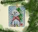 Maltese Christmas Porcelain Ornament Christmas Tree Hanging Decorations For Home Christmas Holiday, Rectangle, Gift, Multicolor_maomaolike.com