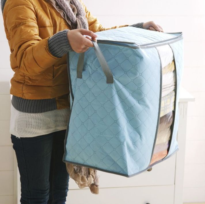 Small Colorful Quilt Clothes Storage Organizer Bag Foldable Fabric Wardrobe Packing Sack For Bedding_maomaolike.com