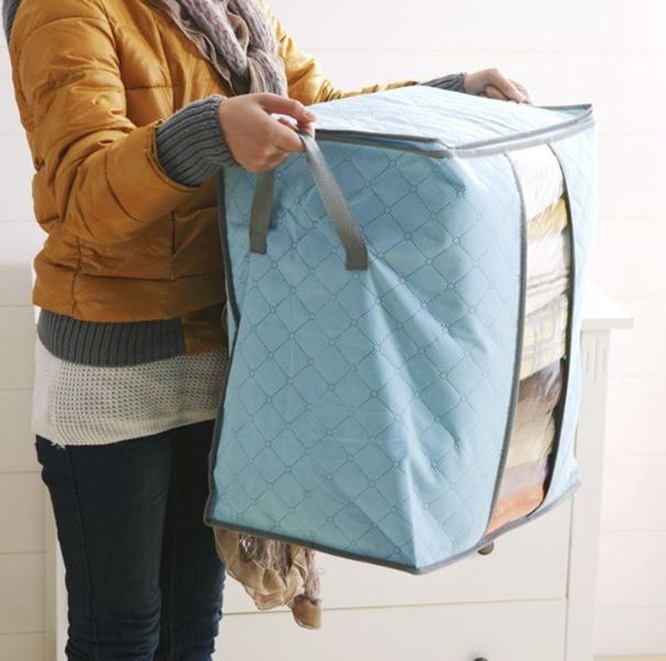 Small Colorful Quilt Clothes Storage Organizer Bag Foldable Fabric Wardrobe Packing Sack For Bedding_maomaolike.com