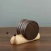 Black Walnut Cartoon Snail Decompression Creative Tea Cup Mat Decoration, Heat-insulating Tea Coffee Mug Coaster_maomaolike.com