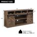 TV Stand Sliding Barn Door Modern&Farmhouse Wood Entertainment Center, Storage Cabinet Table Living Room With Adjustable Shelves For TVs Up To 65",Natural Brown_maomaolike.com