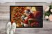 Yorkshire Terrier Yorkie And Santa Claus Doormat Front Door Mat Indoor Outdoor Rugs For Entryway, Non Slip Washable Low Pile, 24H X 36W_maomaolike.com