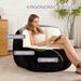 Oversized Bean Bag Chairs,Multicolor Fur Couch Filled With Shredded Sponge,Large Lounger Sofa For Living Room,No Assembly Required , Black+White+Grey_maomaolike.com