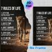 7 Rules Of Life & Cheetah Painting Poster, Inspirational Realistic Wild Cheetah Scene Poster, Motivational Life Guidance Decor For Home Office, Living_maomaolike.com
