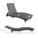 Patio Wicker Chaise Lounge Chair, Outdoor PE Rattan Sun Lounger With Adjustable Backrest And 2 Wheels, Gray_maomaolike.com