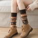 Deer snowflake stockings over the knee high socks leg warmers Rabbit wool warm socks Pile socks JK tide socks women_maomaolike.com