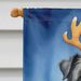 Bouvier Des Flandres Christmas Reindeer House Flag Large Porch Sleeve Pole Decorative Outside Yard Banner Artwork Wall Hanging, Polyester, House Size, Multicolor_maomaolike.com
