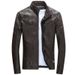Men's Clothing New leather jacket for men, slim style jacket for young men,spring new style for men, handsome motorcycle men's leather jacket_maomaolike.com