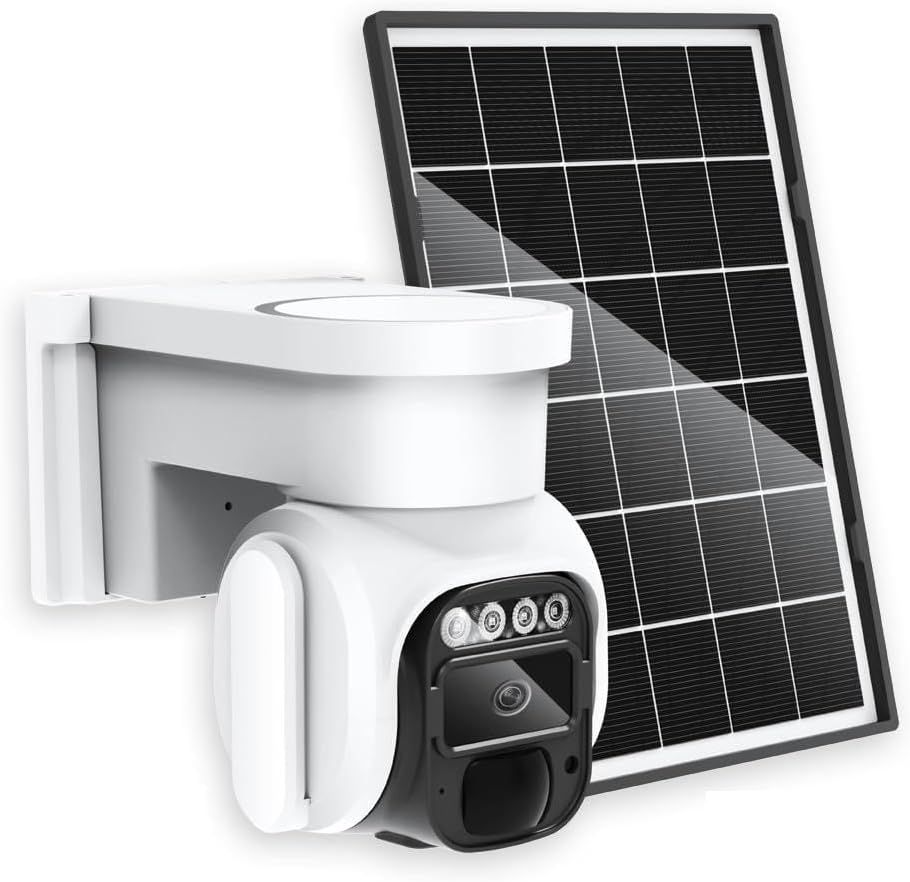 Cellular Security Camera Outdoor Wireless, No WiFi Needed Solar Powered 4G LTE Camera, 2K Color Night Vision, PIR Motion Sensor, 360 Live View, Two-Way Audio, SIM Card & SD Card Included_maomaolike.com