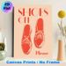 Shoes Off Reminder Painting Poster, Minimalist Retro Red Shoe Graphic Poster, Polite Entry Prompt Ideal For Home Entryways, Hallways_maomaolike.com