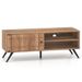 TV Stand For TVs Up To 55 Inch Mid Century Modern Entertainment Center With Storage Cabinet 5 Raised Support Legs Cable Management Hole_maomaolike.com