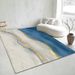 Living Room Rug Large Size Gorgeous Gold Frame Design Bedroom Rug Plush Thickened Machine Washable Thickened Underlay Interior Decorative Rug_maomaolike.com
